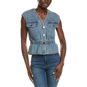 Gracia Womens  Denim Vest, Blue